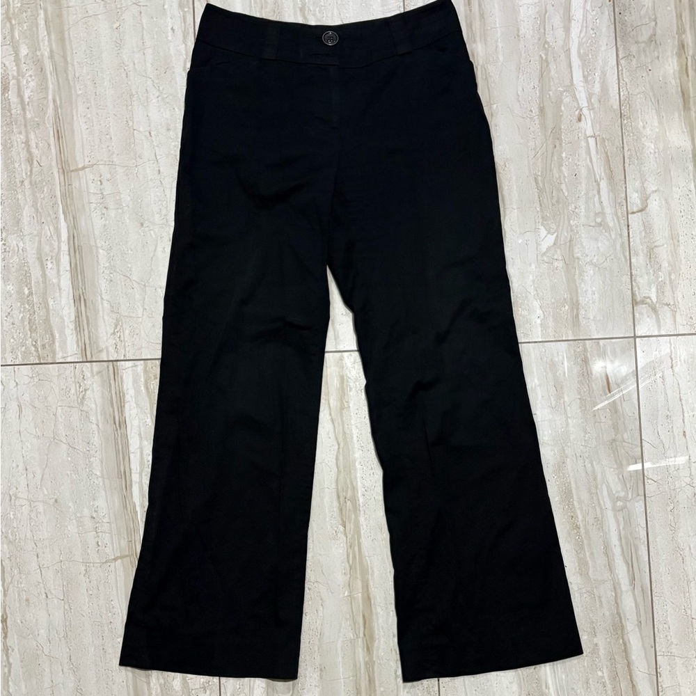 Black Wide-Leg Women's Dress Pants